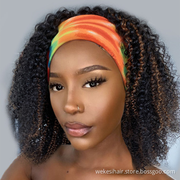 Cheap Brazilian Highlight 4/27 Color Headband Wigs Short Bob Pixie Razor Cut Ombre Nonlace Peruvian Short Human Hair Bob Wig
